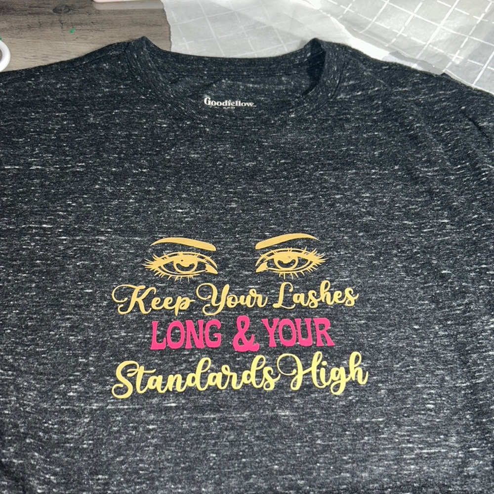 New black t shirt designed by me.